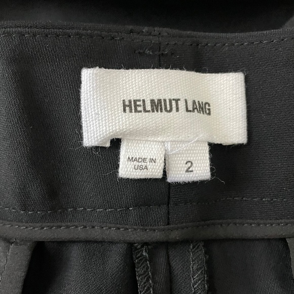 Helmut Lang Pants Skinny Fit Black Wool Blend Cigarette Style Size 2 - Picture 9 of 9